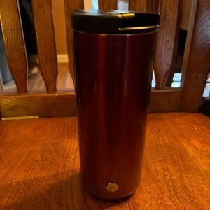 Starbucks Red Ombré Gradient Gold Glitter Stainless Steel Tumbler 12 fl oz